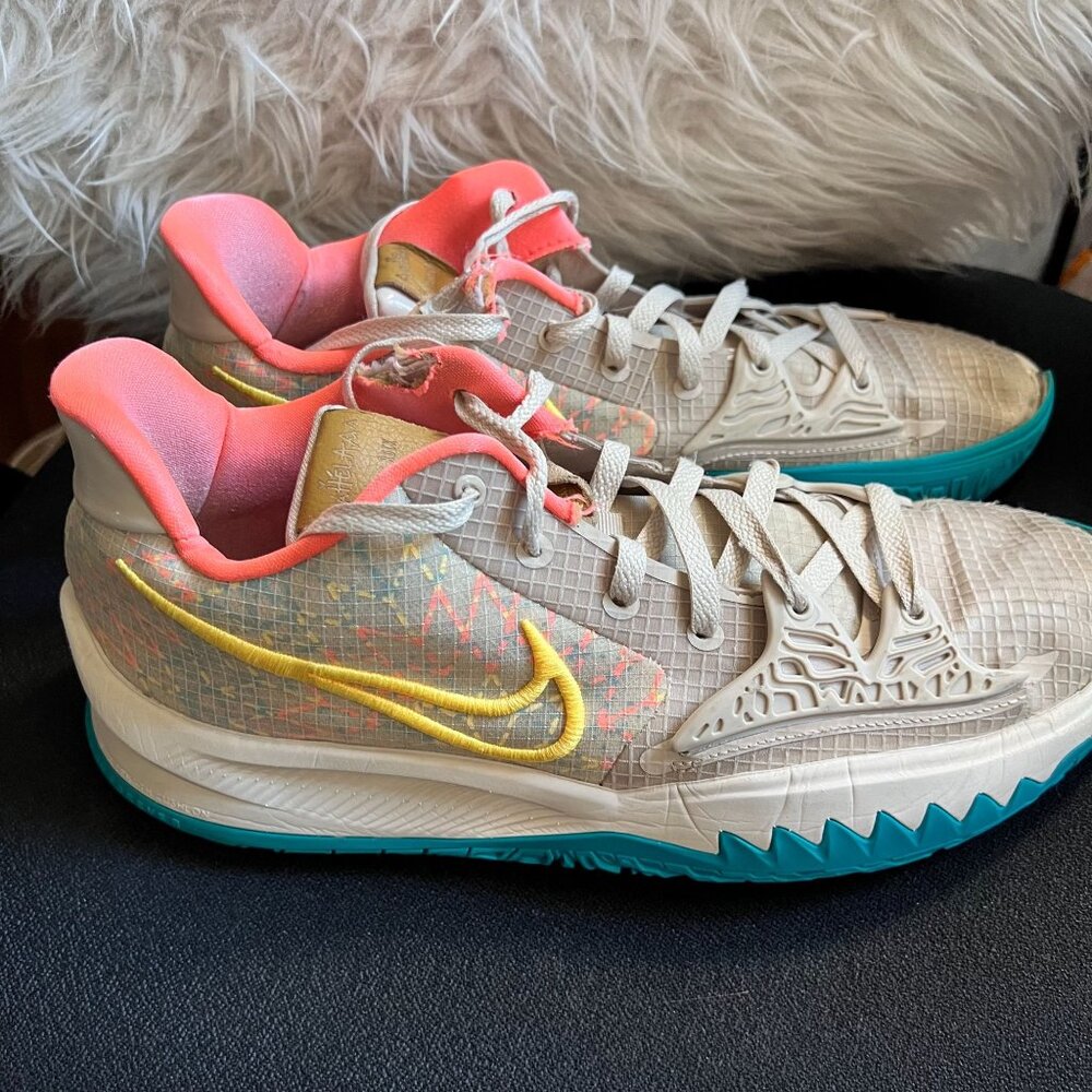 Nike Kyrie Low 4 N7 Basketball Shoes Mens 13 Desert Sand Citron beige, - Picture 5 of 16